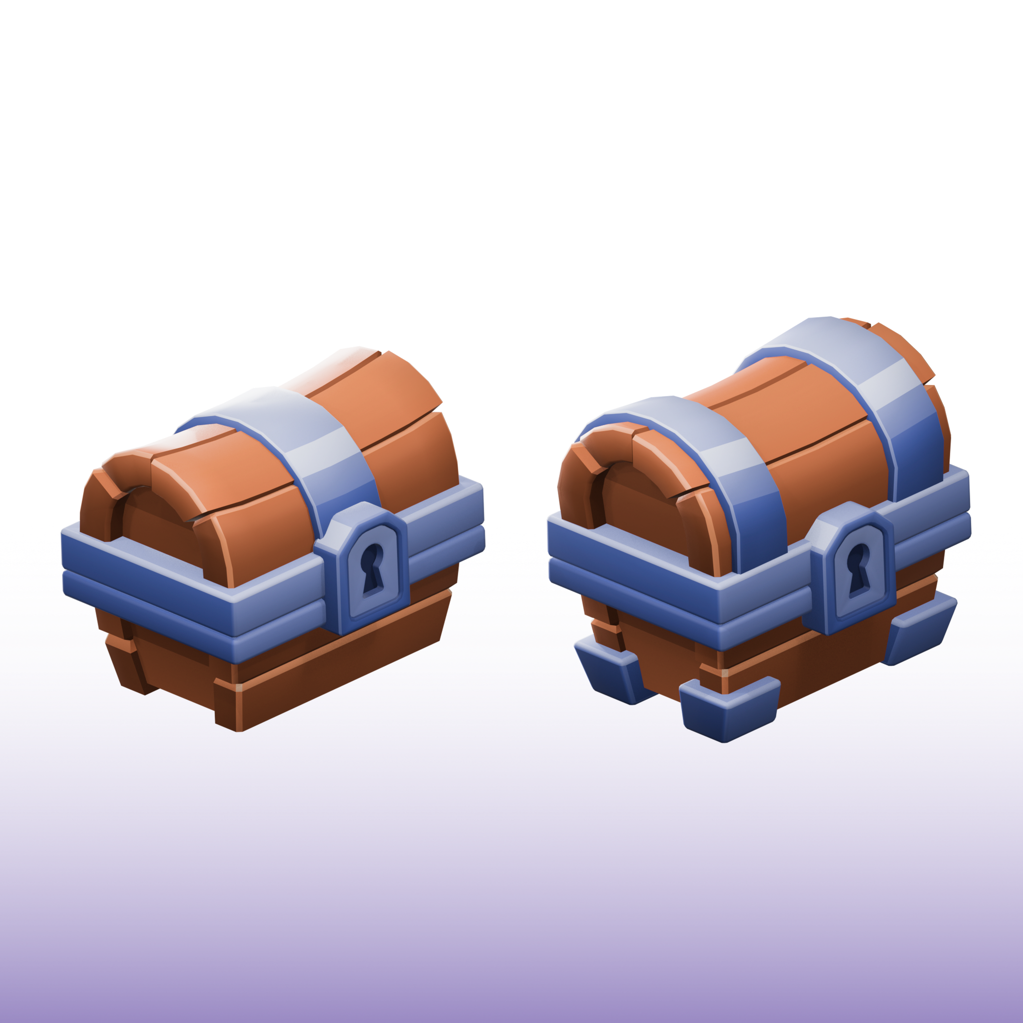 Wooden Chests 3D